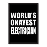 World's Okayest Electrician - Portrait Frame Photo Tile