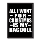All I Want For Christmas Is My Ragdoll - Portrait Frame Photo Tile