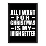 All I Want For Christmas Is My Irish Setter - Portrait Frame Photo Tile