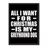 All I Want For Christmas Is My Greyhound Dog - Portrait Frame Photo Tile