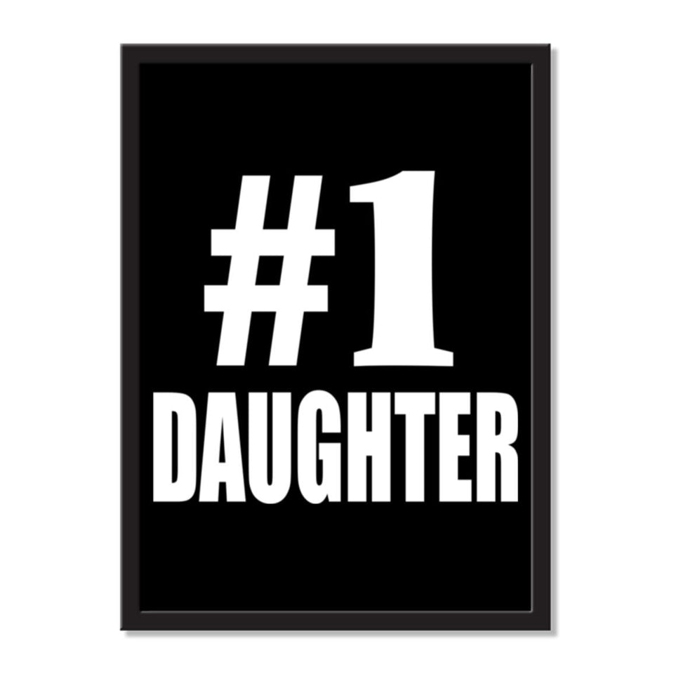 Number One #1 Daughter - Portrait Frame Photo Tile