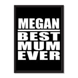 Megan Best Mum Ever - Portrait Frame Photo Tile