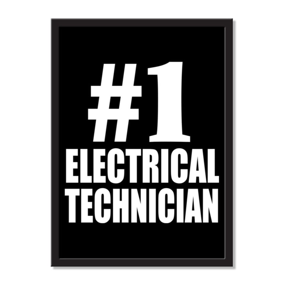 Number One #1 Electrical Technician - Portrait Frame Photo Tile