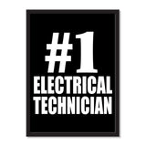 Number One #1 Electrical Technician - Portrait Frame Photo Tile
