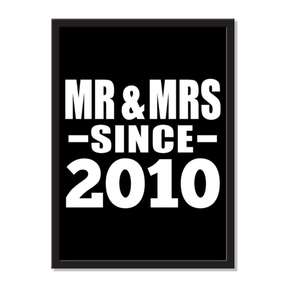 Mr & Mrs Since 2010 - Portrait Frame Photo Tile