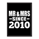 Mr & Mrs Since 2010 - Portrait Frame Photo Tile