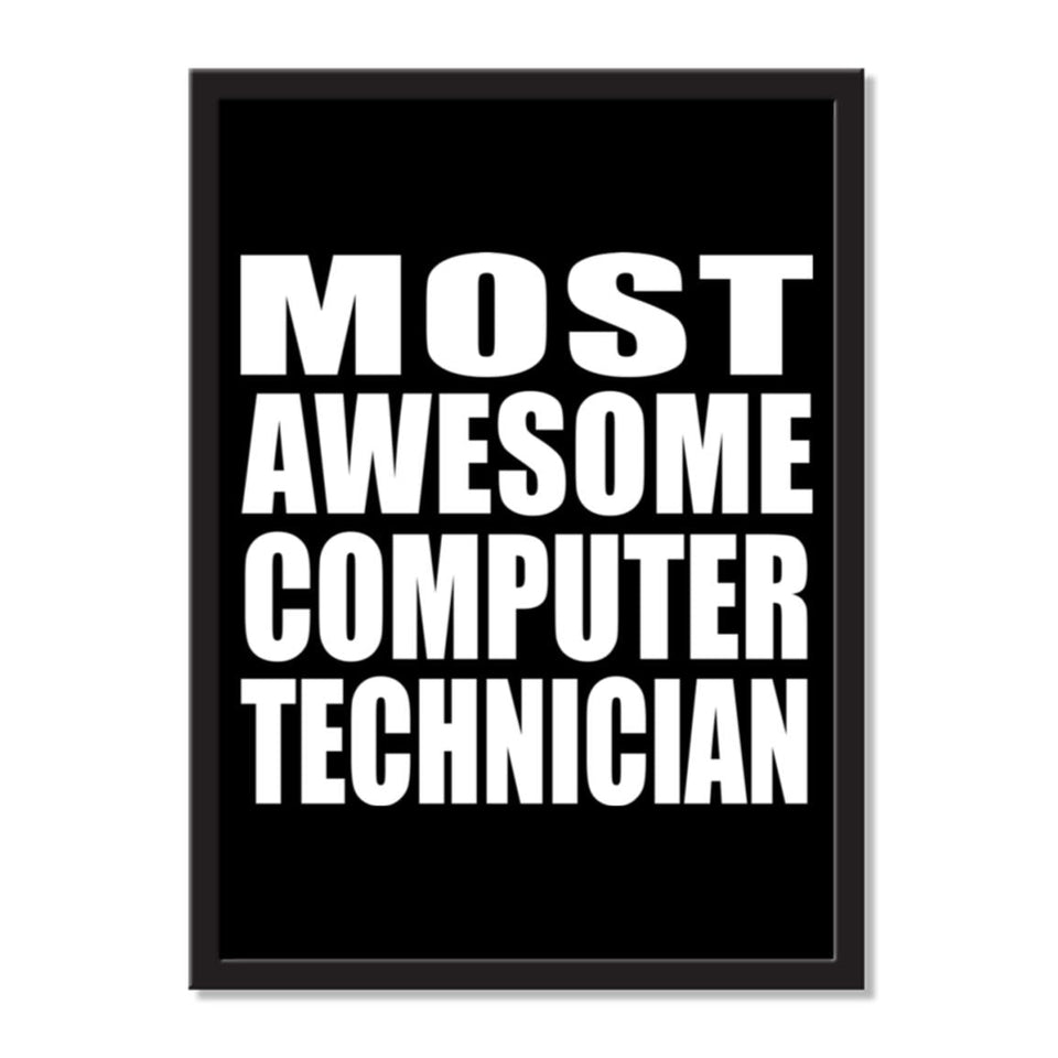 Most Awesome Computer Technician - Portrait Frame Photo Tile
