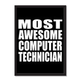 Most Awesome Computer Technician - Portrait Frame Photo Tile