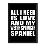 All I Need Is Love And My Welsh Springer Spaniel - Portrait Frame Photo Tile