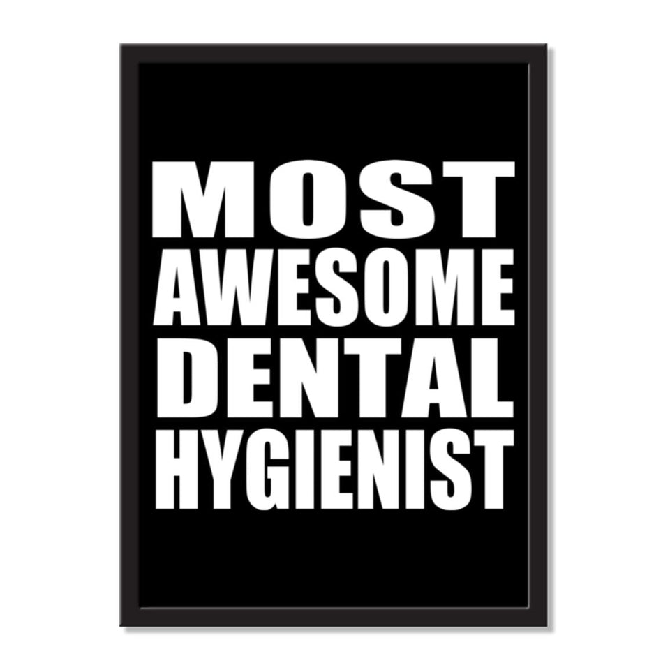 Most Awesome Dental Hygienist - Portrait Frame Photo Tile