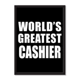 World's Greatest Cashier - Portrait Frame Photo Tile