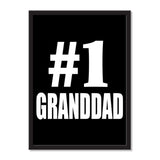 Number One #1 Granddad - Portrait Frame Photo Tile