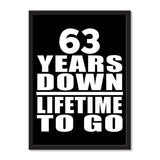 63 Years Down Lifetime To Go - Portrait Frame Photo Tile