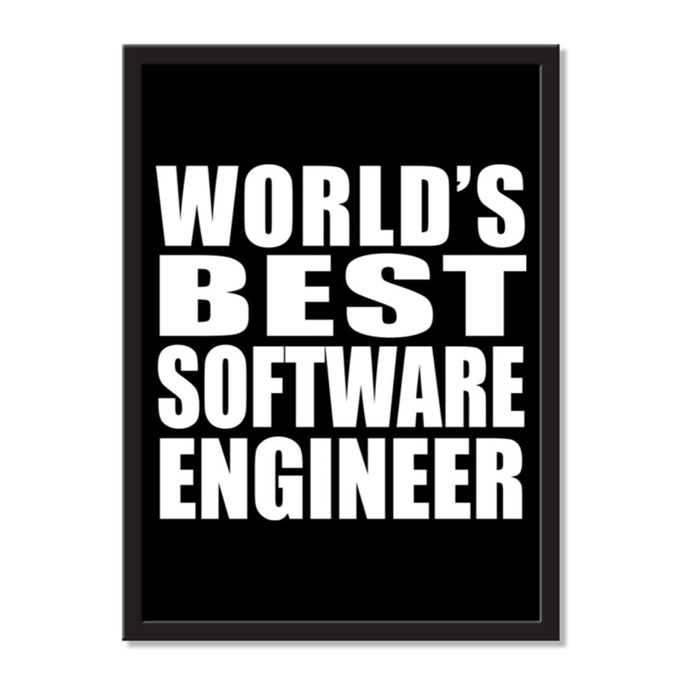 World's Best Software Engineer - Portrait Frame Photo Tile