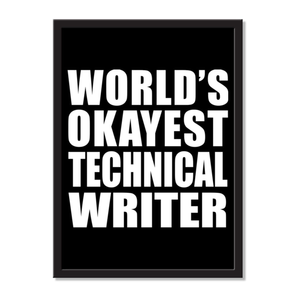 World's Okayest Technical Writer - Portrait Frame Photo Tile