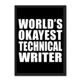 World's Okayest Technical Writer - Portrait Frame Photo Tile