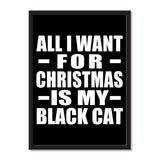 All I Want For Christmas Is My Black Cat - Portrait Frame Photo Tile