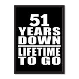 51 Years Down Lifetime To Go - Portrait Frame Photo Tile