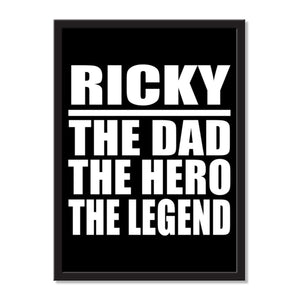 Ricky The Dad The Hero The Legend - Portrait Frame Photo Tile