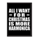 All I Want For Christmas Is More Harmonica - Portrait Frame Photo Tile
