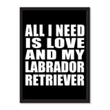 All I Need Is Love And My Labrador Retriever - Portrait Frame Photo Tile