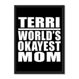 Terri World's Okayest Mom - Portrait Frame Photo Tile