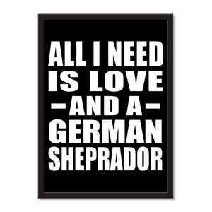 All I Need Is Love And A German Sheprador - Portrait Frame Photo Tile