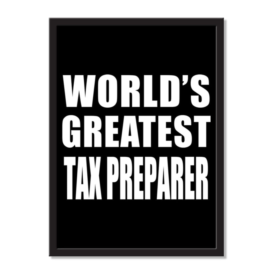 World's Greatest Tax Preparer - Portrait Frame Photo Tile
