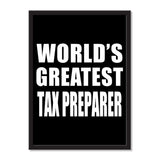 World's Greatest Tax Preparer - Portrait Frame Photo Tile