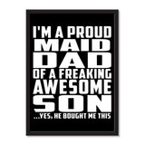 I'm A Proud Maid Dad Of A Freaking Awesome Son, He Bought Me This - Portrait Frame Photo Tile