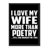 I Love My Wife More Than Poetry ...Yes, She Bought Me This - Portrait Frame Photo Tile