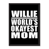 Willie World's Okayest Mom - Portrait Frame Photo Tile