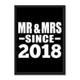 Mr & Mrs Since 2018 - Portrait Frame Photo Tile