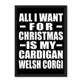 All I Want For Christmas Is My Cardigan Welsh Corgi - Portrait Frame Photo Tile