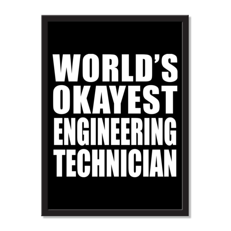 World's Okayest Engineering Technician - Portrait Frame Photo Tile