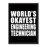 World's Okayest Engineering Technician - Portrait Frame Photo Tile