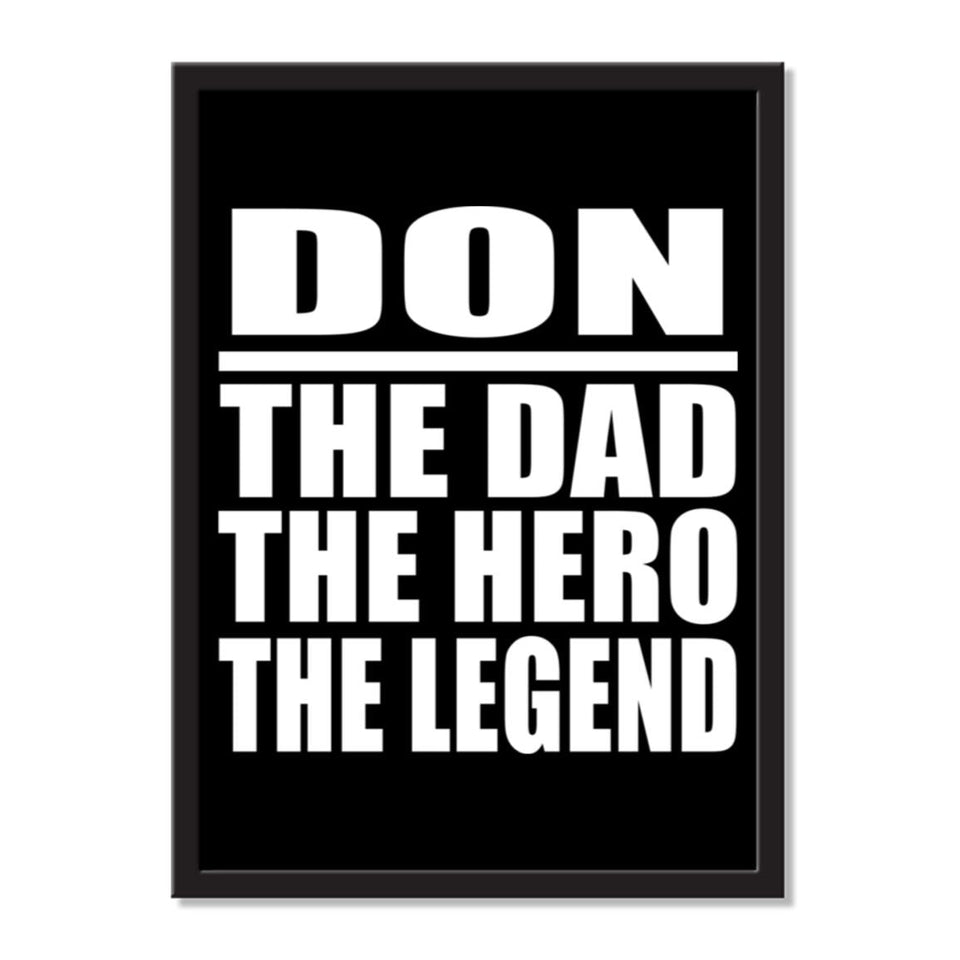 Don The Dad The Hero The Legend - Portrait Frame Photo Tile