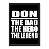 Don The Dad The Hero The Legend - Portrait Frame Photo Tile