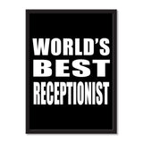 World's Best Receptionist - Portrait Frame Photo Tile