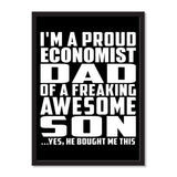 I'm A Proud Economist Dad Of A Freaking Awesome Son, He Bought Me This - Portrait Frame Photo Tile