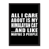 All I Care About Is My Himalayan Cat And Like Maybe 3 People - Portrait Frame Photo Tile