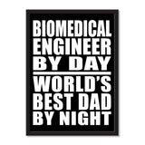 Biomedical Engineer By Day World's Best Dad By Night - Portrait Frame Photo Tile
