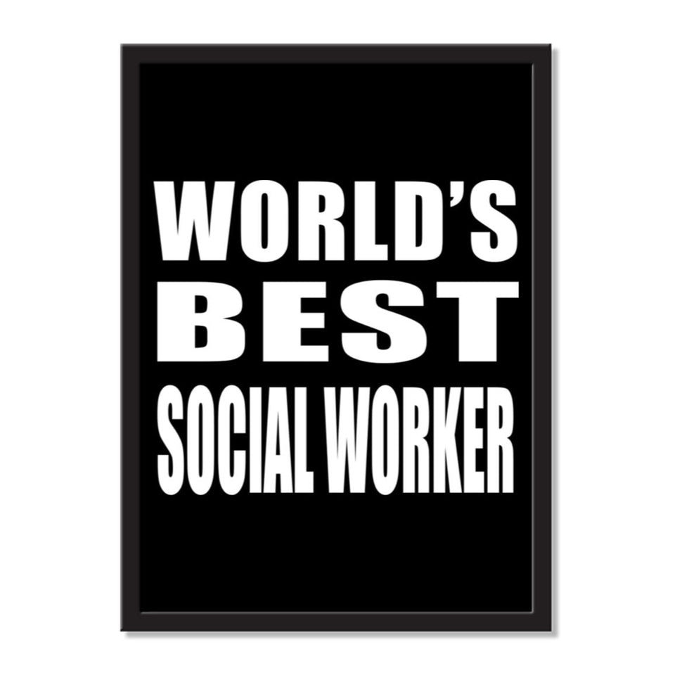 World's Best Social Worker - Portrait Frame Photo Tile