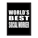 World's Best Social Worker - Portrait Frame Photo Tile