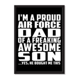 I'm A Proud Air Force Dad Of A Freaking Awesome Son, He Bought Me This - Portrait Frame Photo Tile