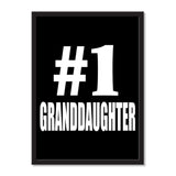 Number One #1 Granddaughter - Portrait Frame Photo Tile