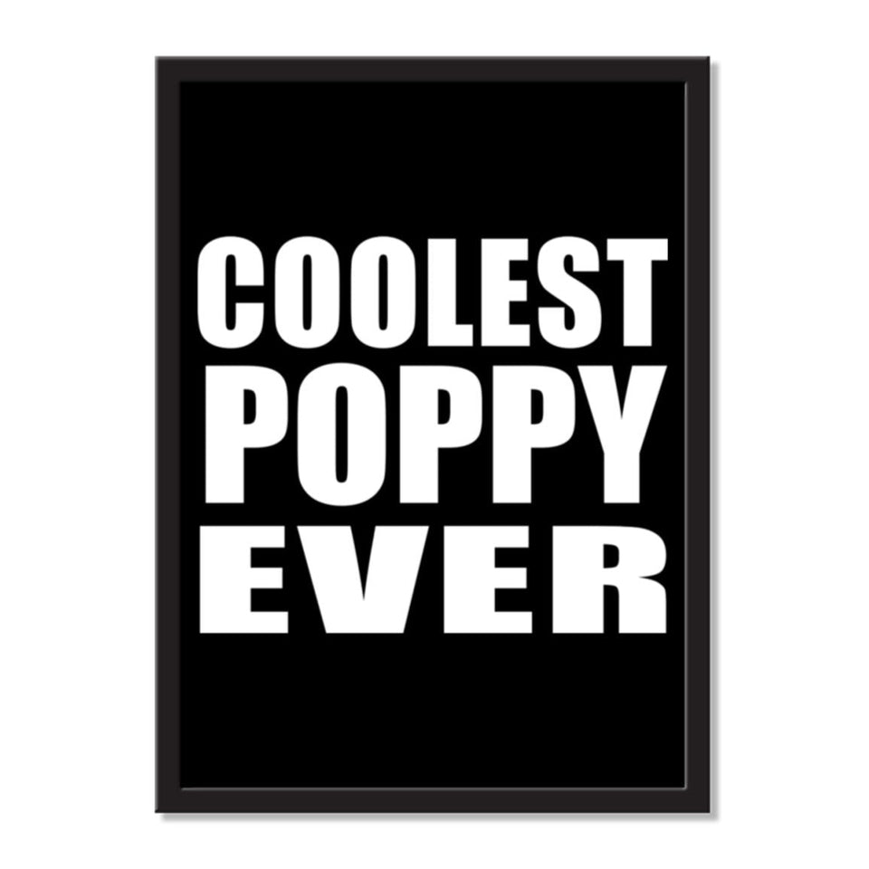 Coolest Poppy Ever - Portrait Frame Photo Tile