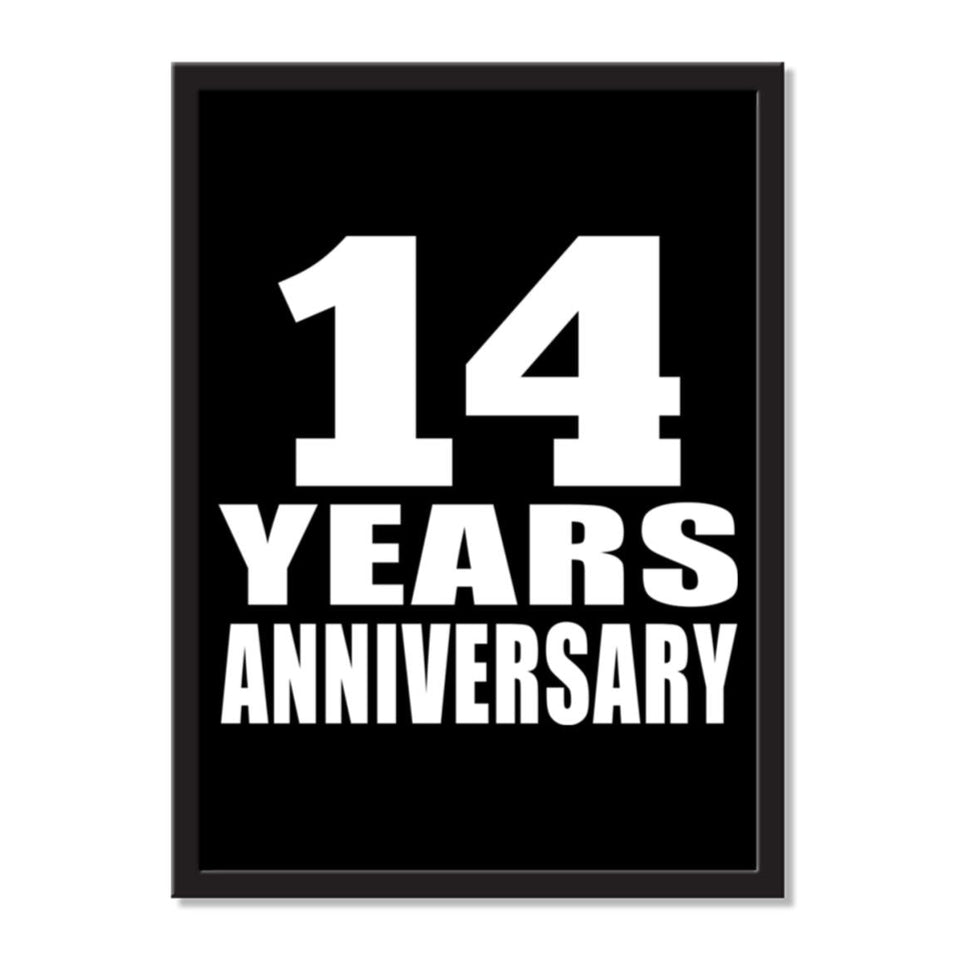 14 Years Anniversary - Portrait Frame Photo Tile
