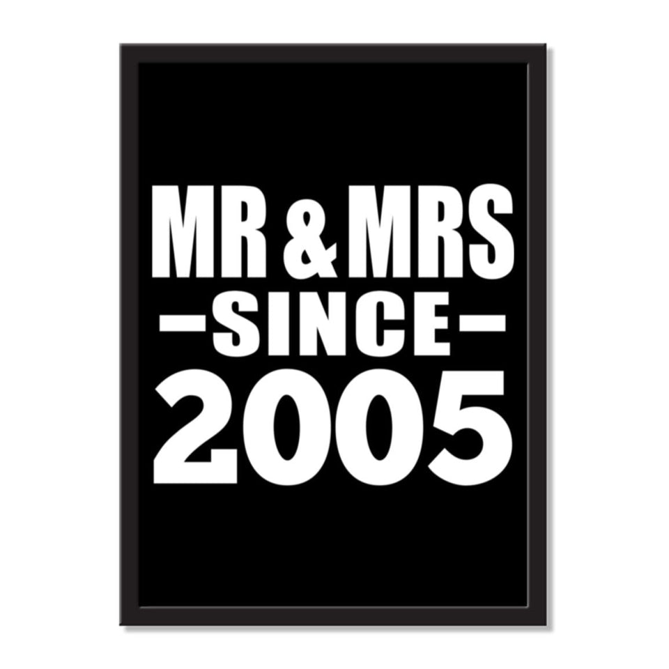 Mr & Mrs Since 2005 - Portrait Frame Photo Tile