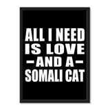 All I Need Is Love And A Somali Cat - Portrait Frame Photo Tile